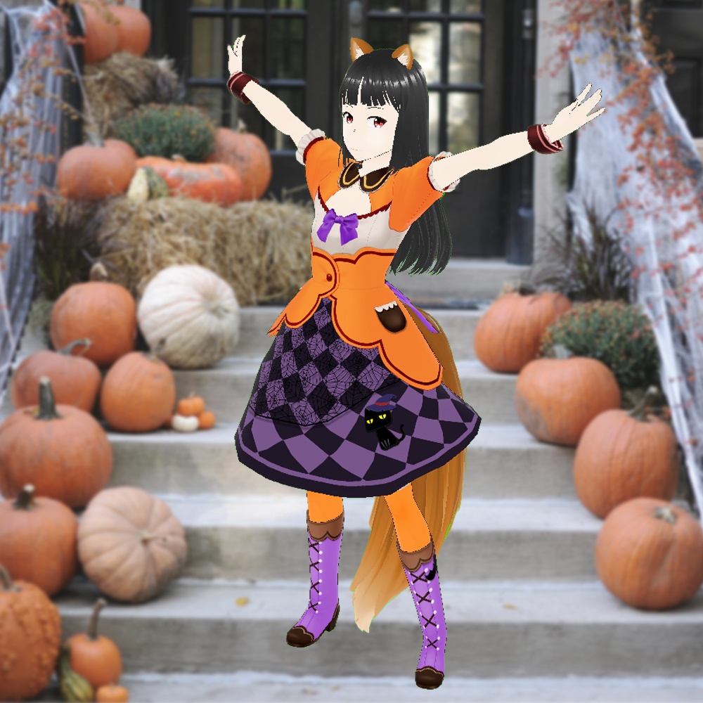 ハロウィンカラーVROID衣装