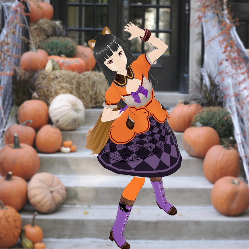 ハロウィンカラーVROID衣装