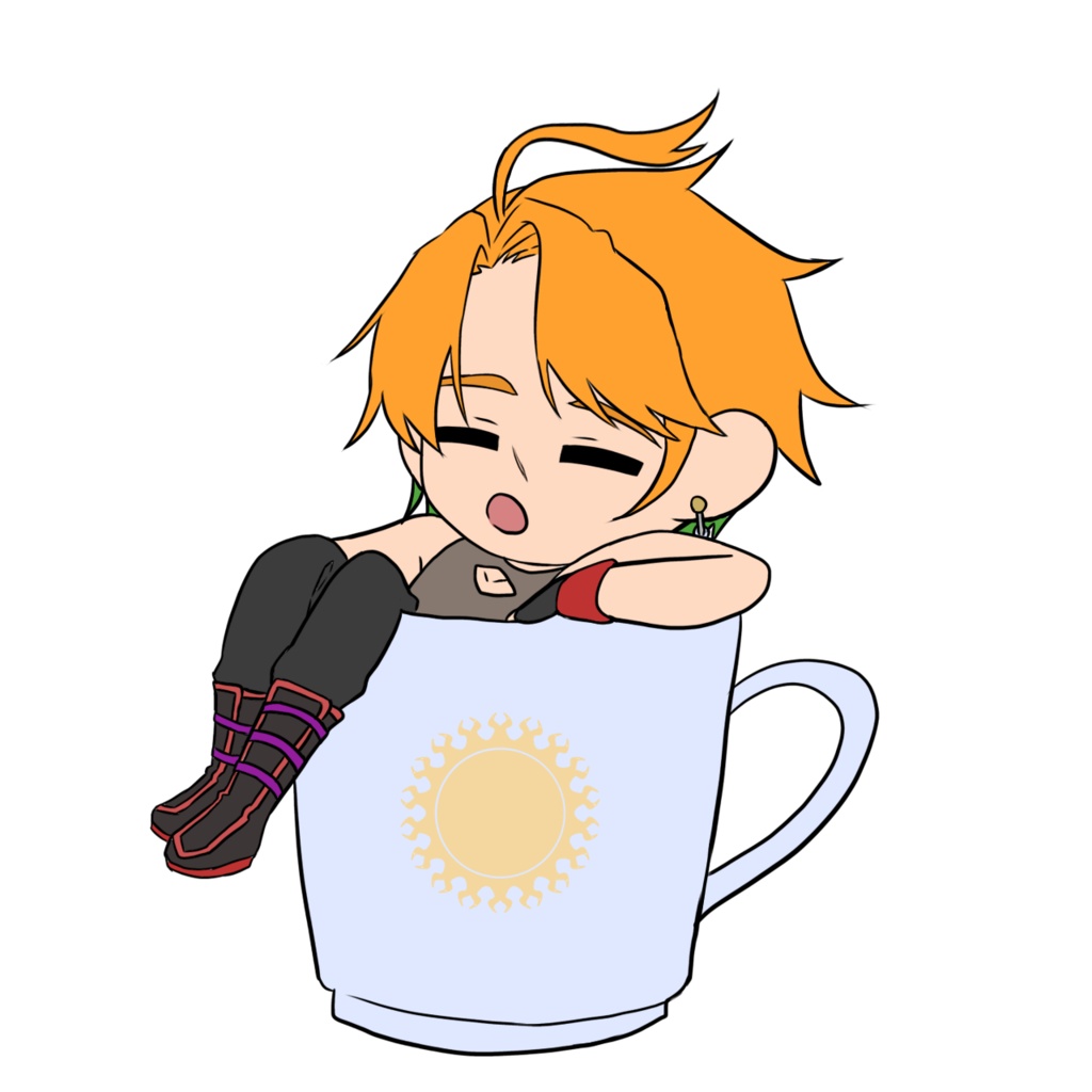 アルンはマグカップの中(アクリルキーホルダー)