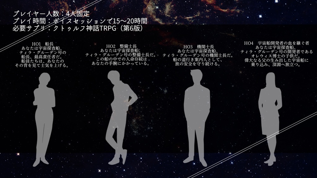 クトゥルフ神話TRPG第6版シナリオ「やがて抜け往く熱火たちよ」