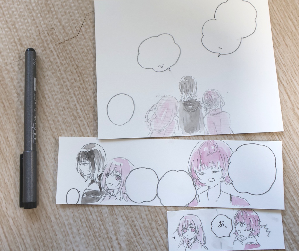 水彩漫画原稿　コメティック1