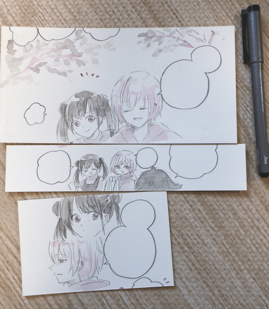 水彩漫画原稿　放課後クライマックスガールズ1