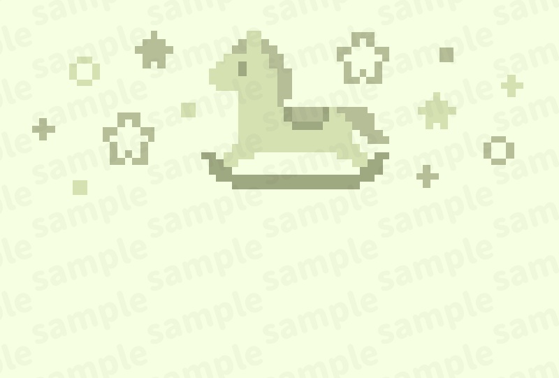 レトロゲームカラー木馬(横)