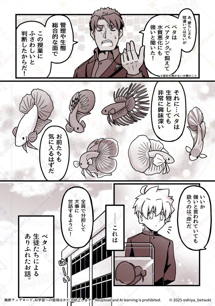 伝説生徒さん 闘魚(ベタ)を飼う