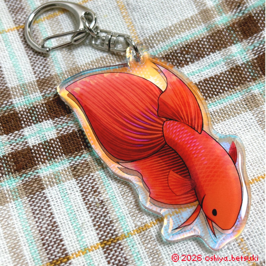 【予約受付中】赤トラベタちゃん　オーロラアクキー