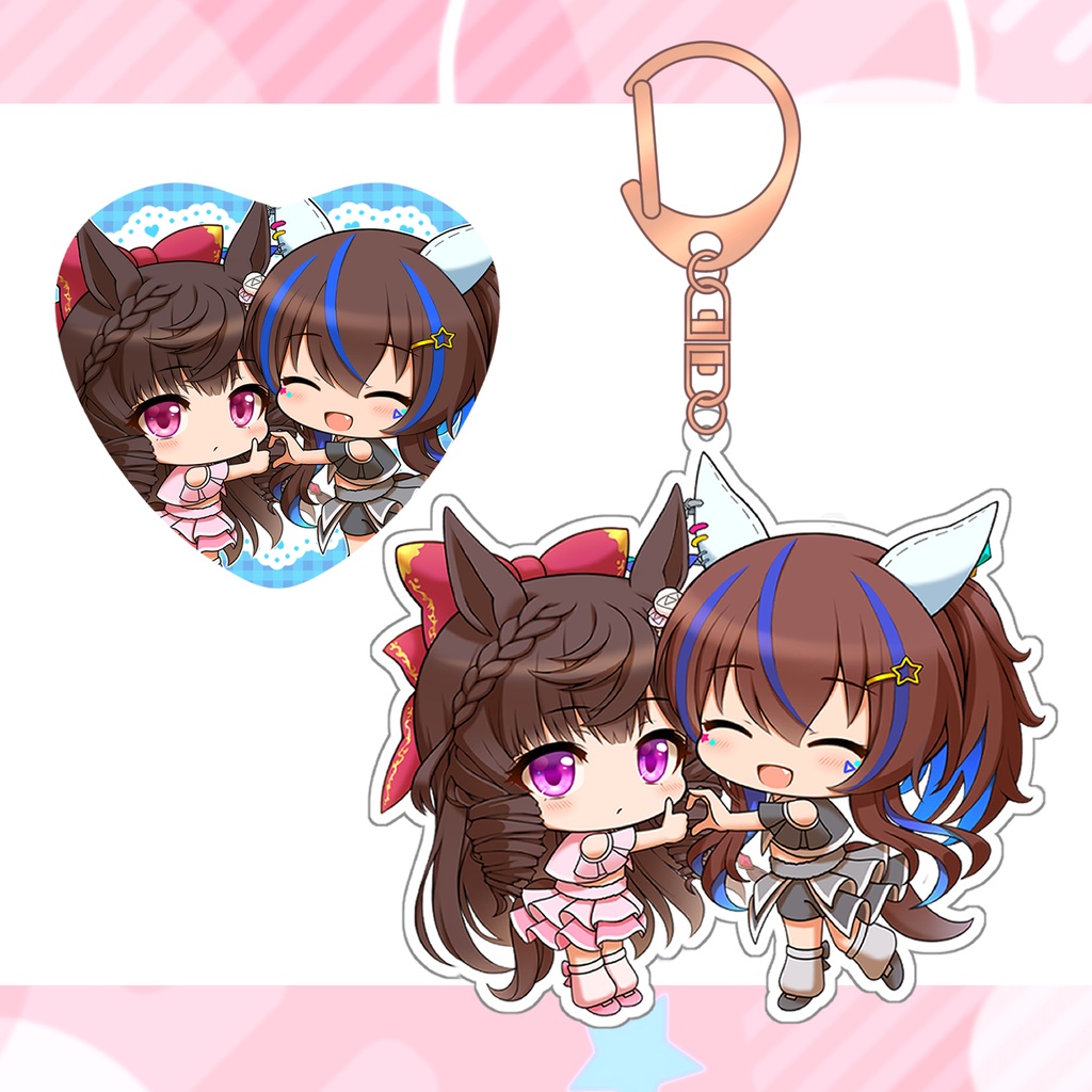 アクキー&缶バッジセット めにしゅきver(全2種)