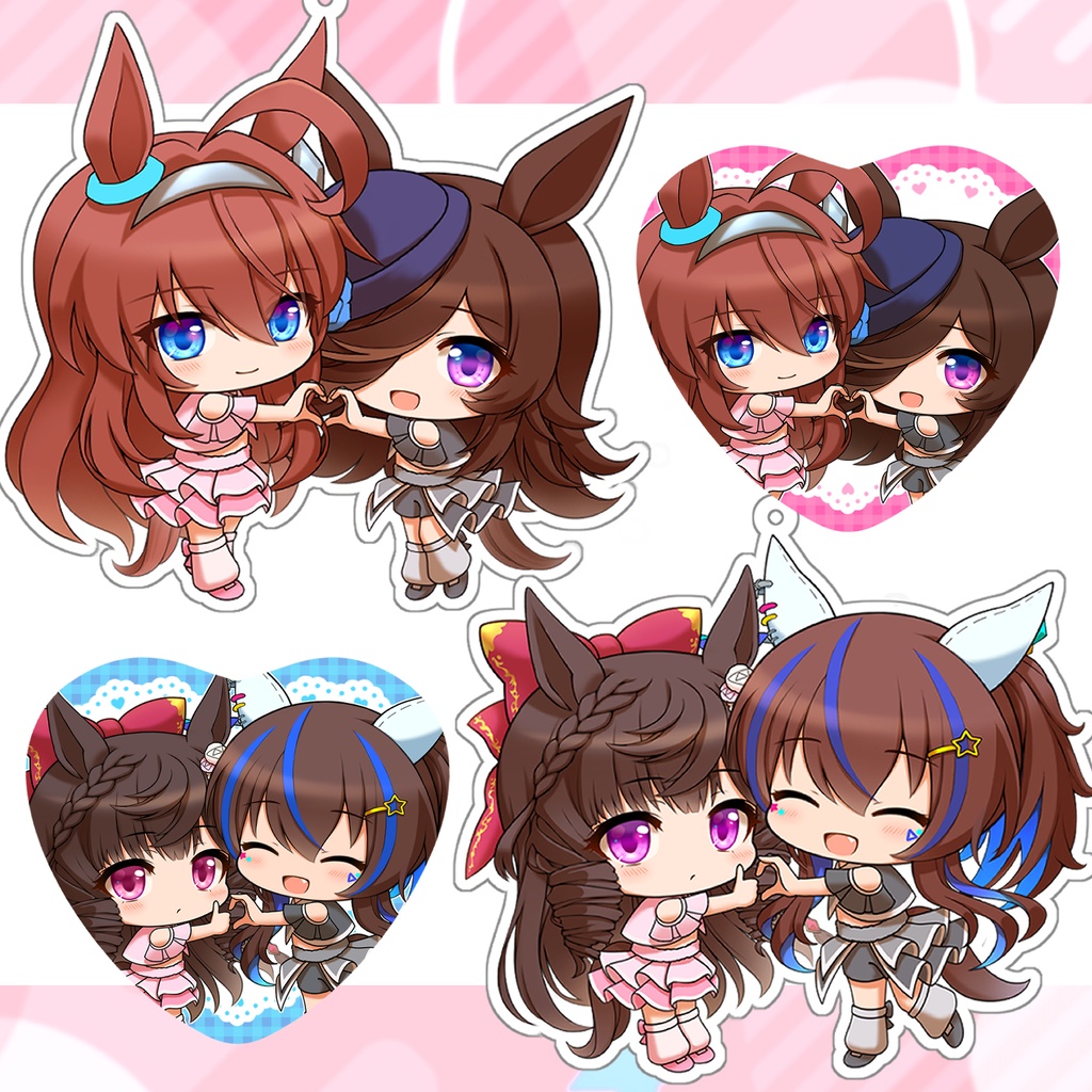 アクキー＆缶バッジセット めにしゅきver（全2種）