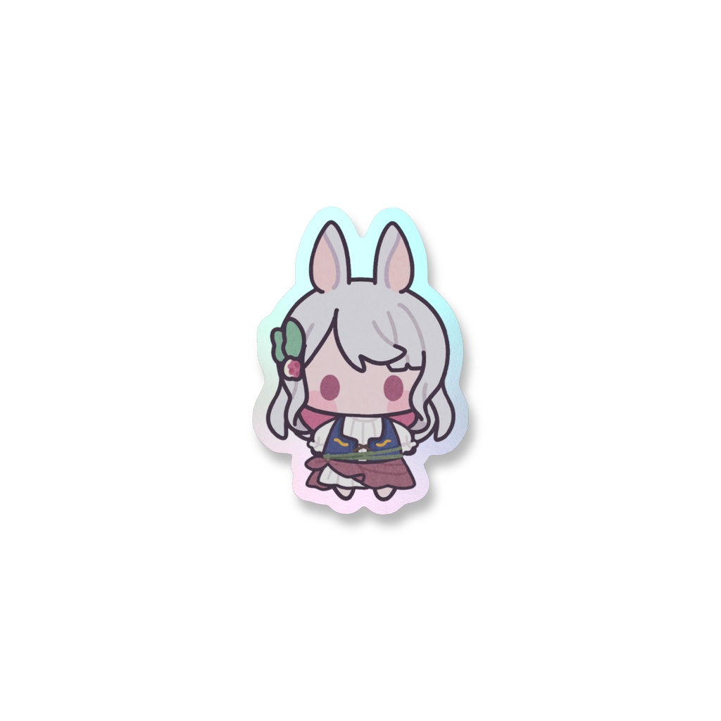 【オーロラステッカー】ぬいイラスト【古羽こうちゃ/Vtuber】
