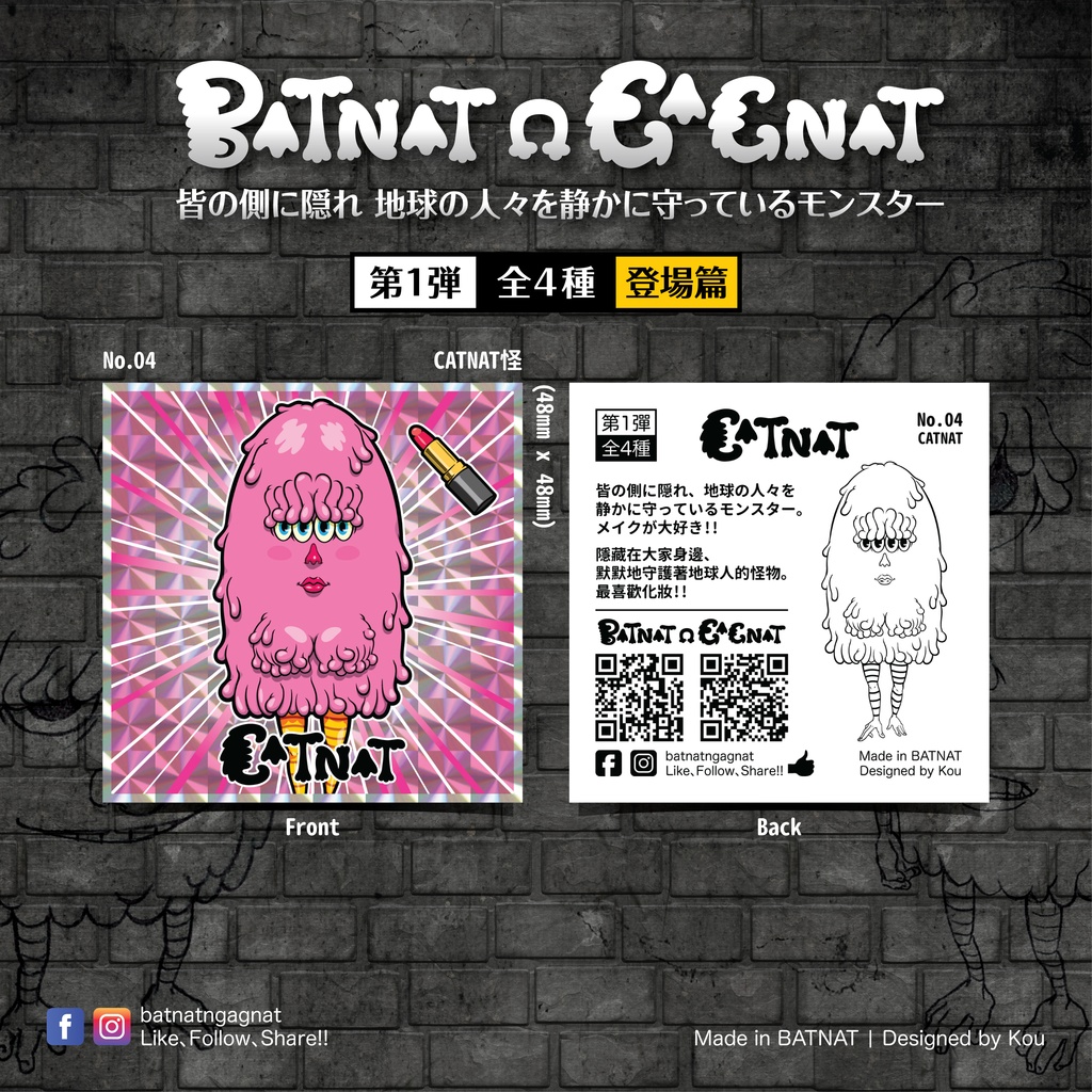 BATNAT n GAGNAT 第一彈 登場篇 昔ながらのレーザーステッカー フェーズ 1