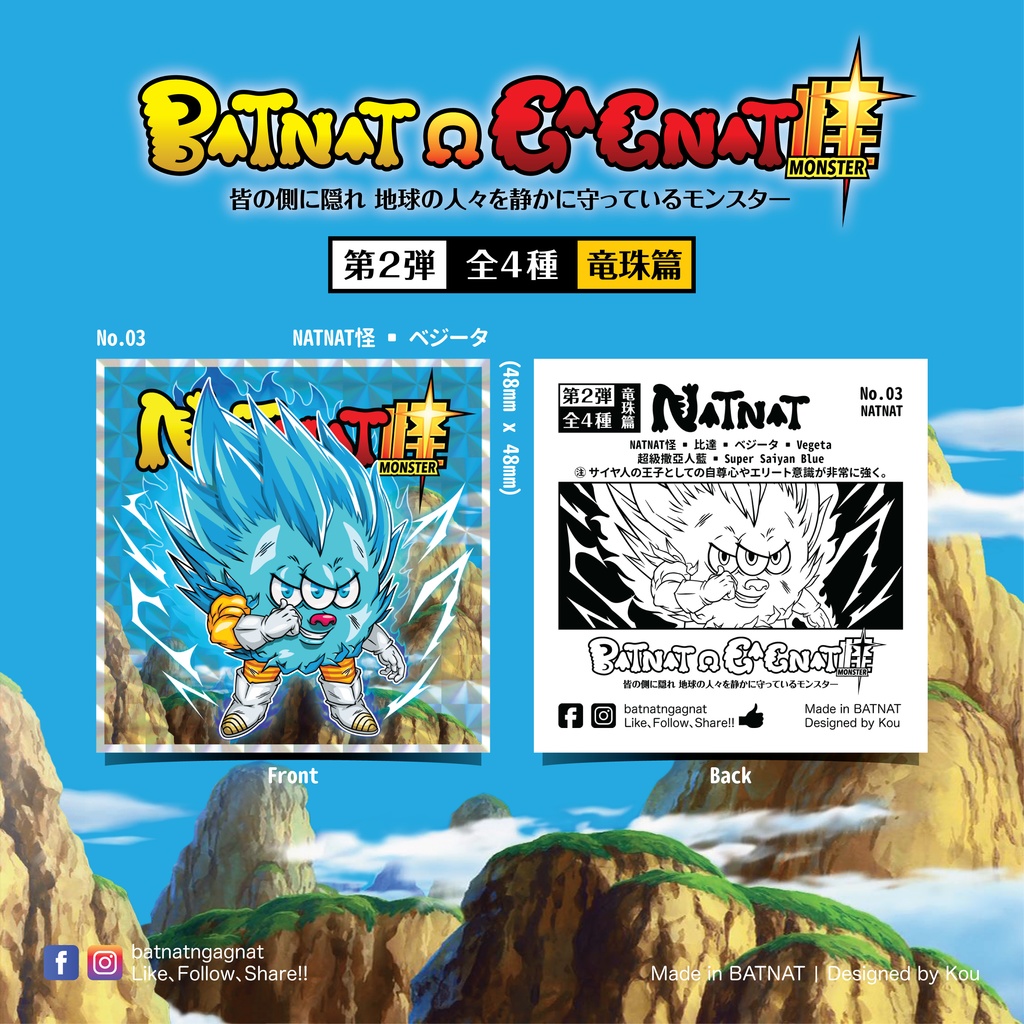 BATNAT n GAGNAT 第二彈 龍珠篇 (二次同人創作 / ファンワークス) 昔ながらのレーザーステッカー フェーズ 2