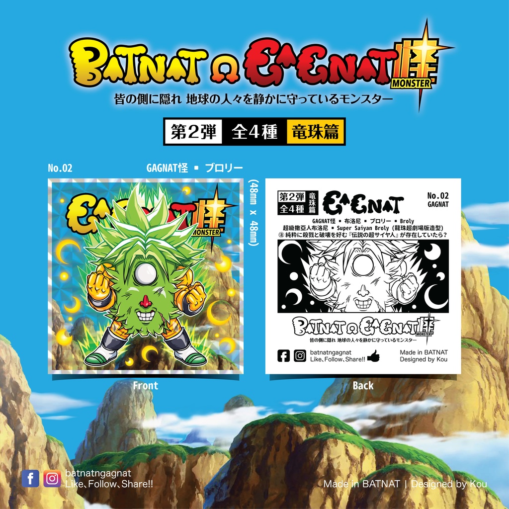 BATNAT n GAGNAT 第二彈 龍珠篇 (二次同人創作 / ファンワークス) 昔ながらのレーザーステッカー フェーズ 2