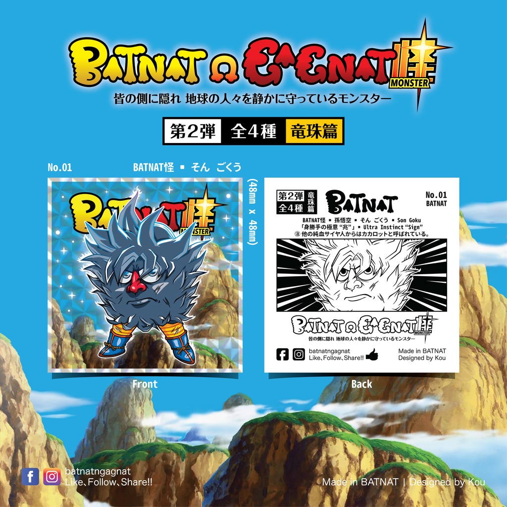 BATNAT n GAGNAT 第二彈 龍珠篇 (二次同人創作 / ファンワークス) 昔ながらのレーザーステッカー フェーズ 2