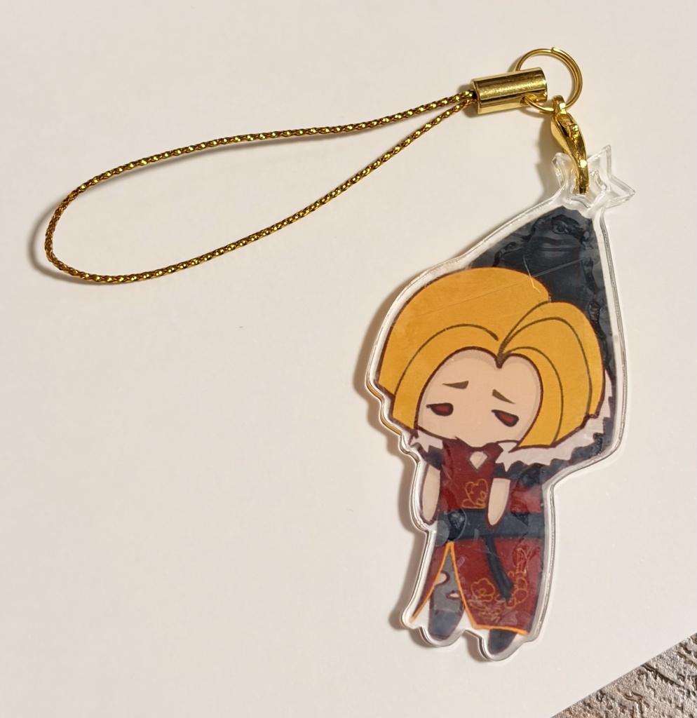 つままれショボン💧アクリルストラップ