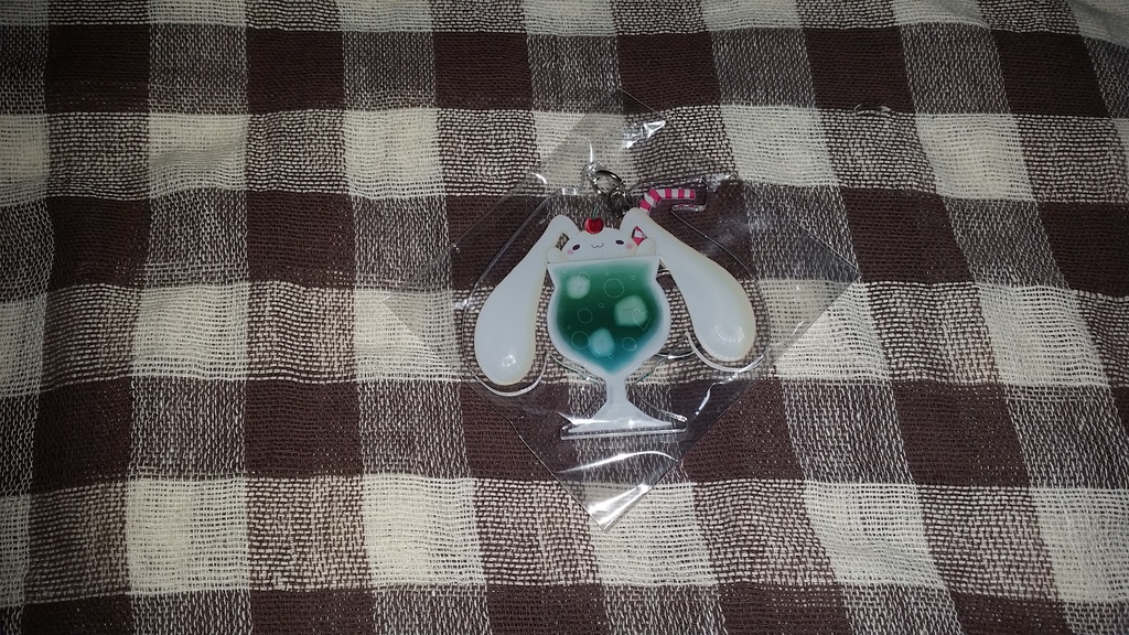 メロンソーダうさぎのアクリルキーホルダー