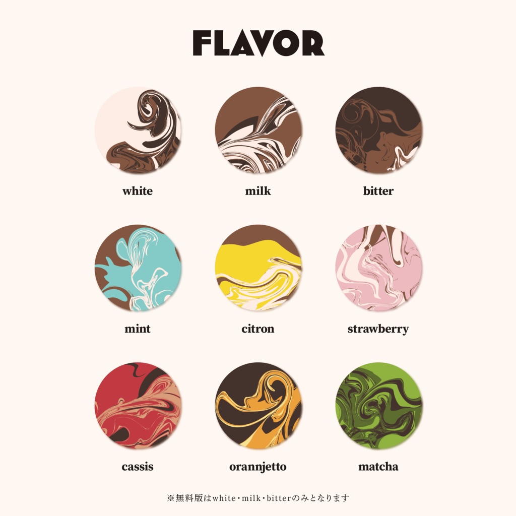 【無料/投げ銭】ココフォリア用マーブルチョコな部屋パネル素材