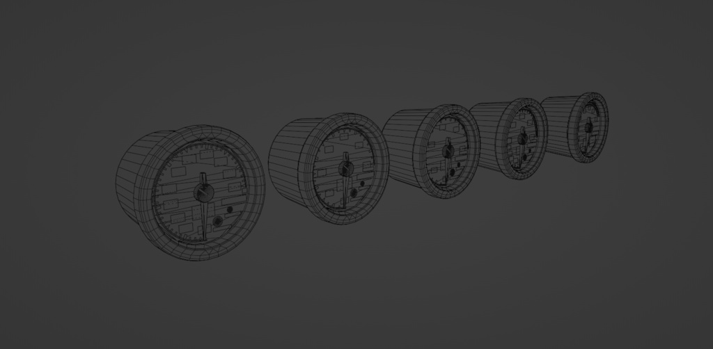 treddy 自動車用追加メーター5つ 54Φ