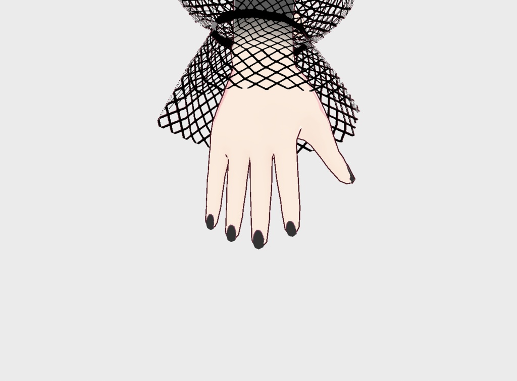 【free/無料】無理やりシースルーにしたトップス(黒ネイル付き)【vroid正式版】