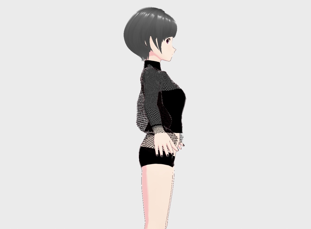 【free/無料】無理やりシースルーにしたトップス(黒ネイル付き)【vroid正式版】