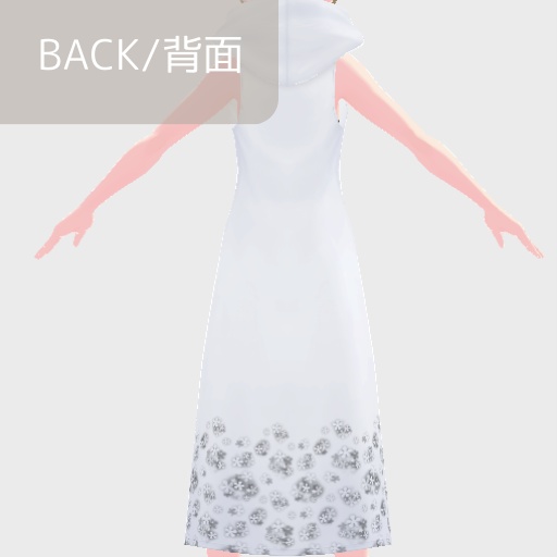 【無料】シンプルノースリーブマキシワンピース【ワンピース/vroid正式版】