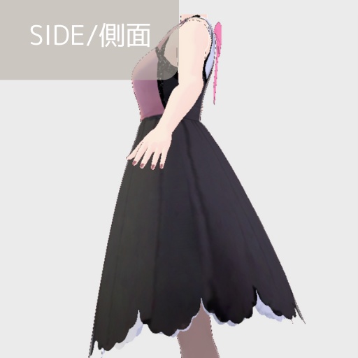 【無料】blenderを持ってなくても背中のリボンが揺らせるワンピース【ワンピース・靴/vroid正式版】