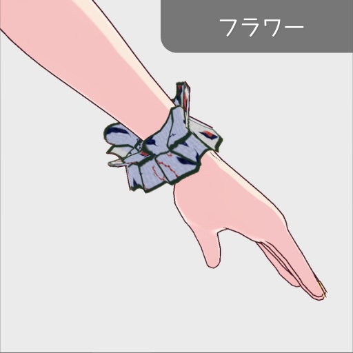 【無料版あり】vroid用セパレート水着 全6種類 手首に共布シュシュ付き【上半身インナー/vroid正式版】