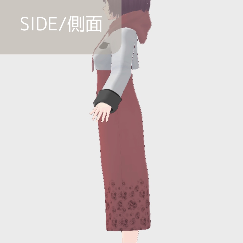 【無料】カラバリ無限!マキシワンピ+ジャケット【ワンピース/vroid正式版】