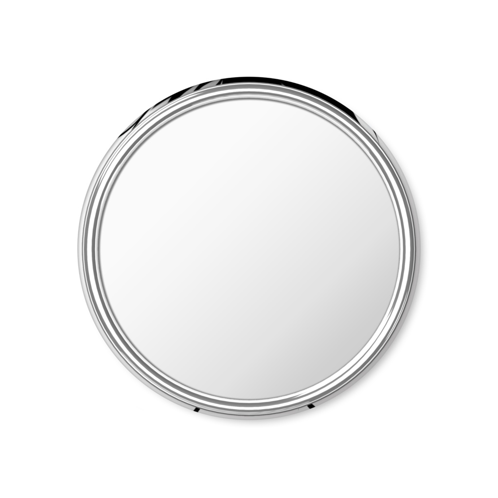 "Monochrome Girl" 缶ミラー (56mm - ブリキ)