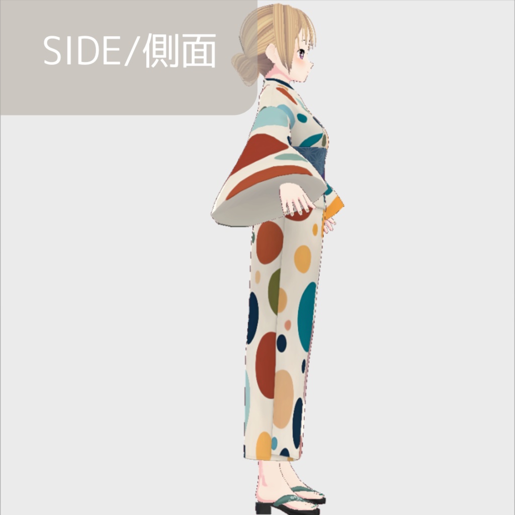 【無料版あり】vroid用 女性向け 夏浴衣【ワンピース/vroid正式版】