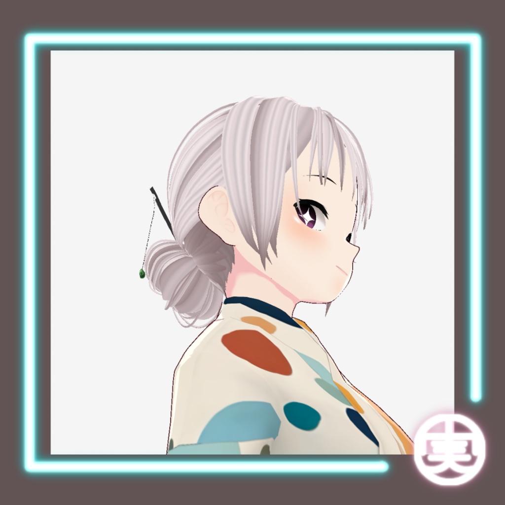 【無料版あり】ゆるめのローシニヨン（カラーバリエーション有）【髪型/vroid正式版】