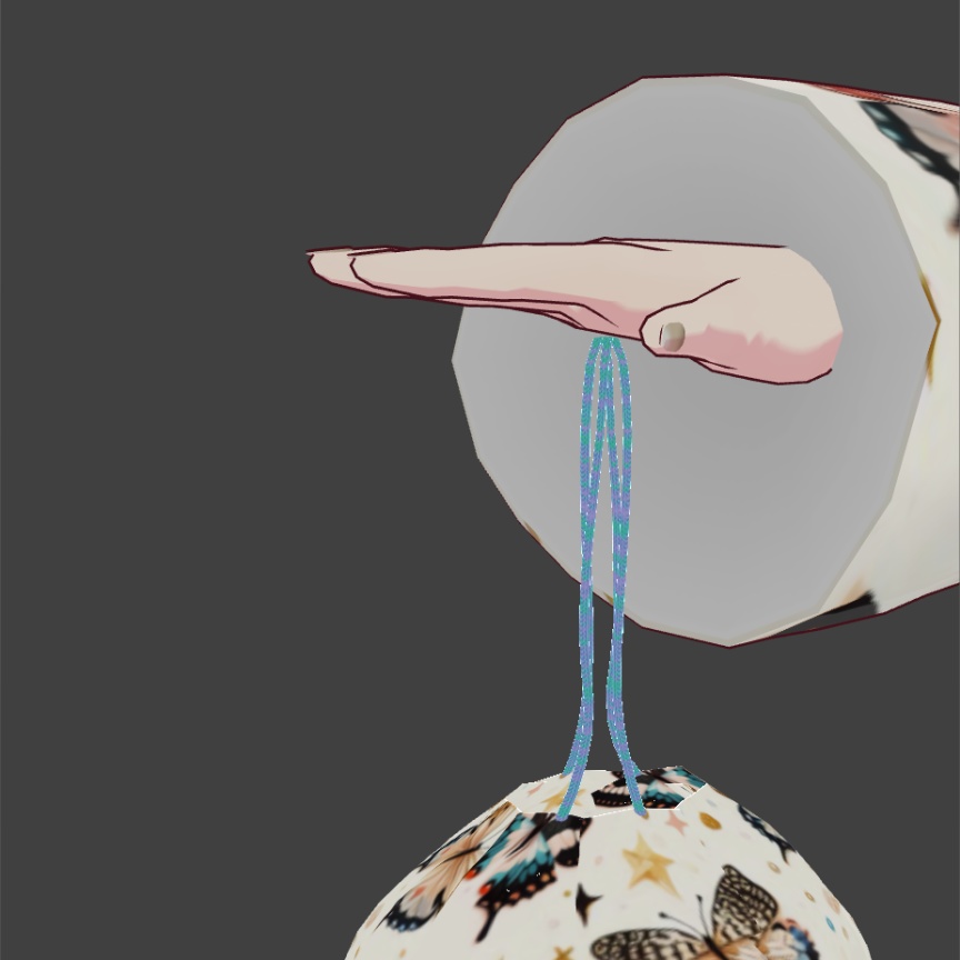 【無料】浴衣用の巾着【髪型/vroid正式版】