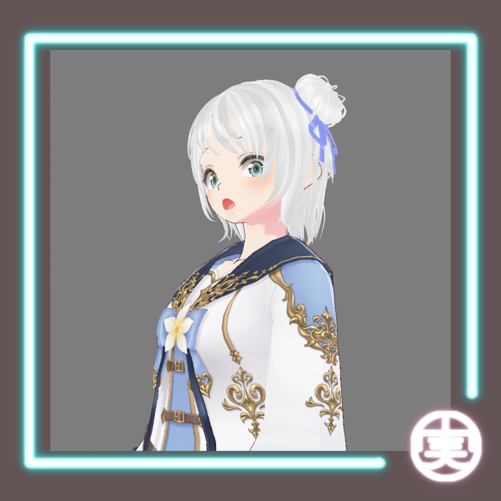 【無料版あり】vroid用 リボン付きツインおだんごヘア【髪型/vroid正式版】