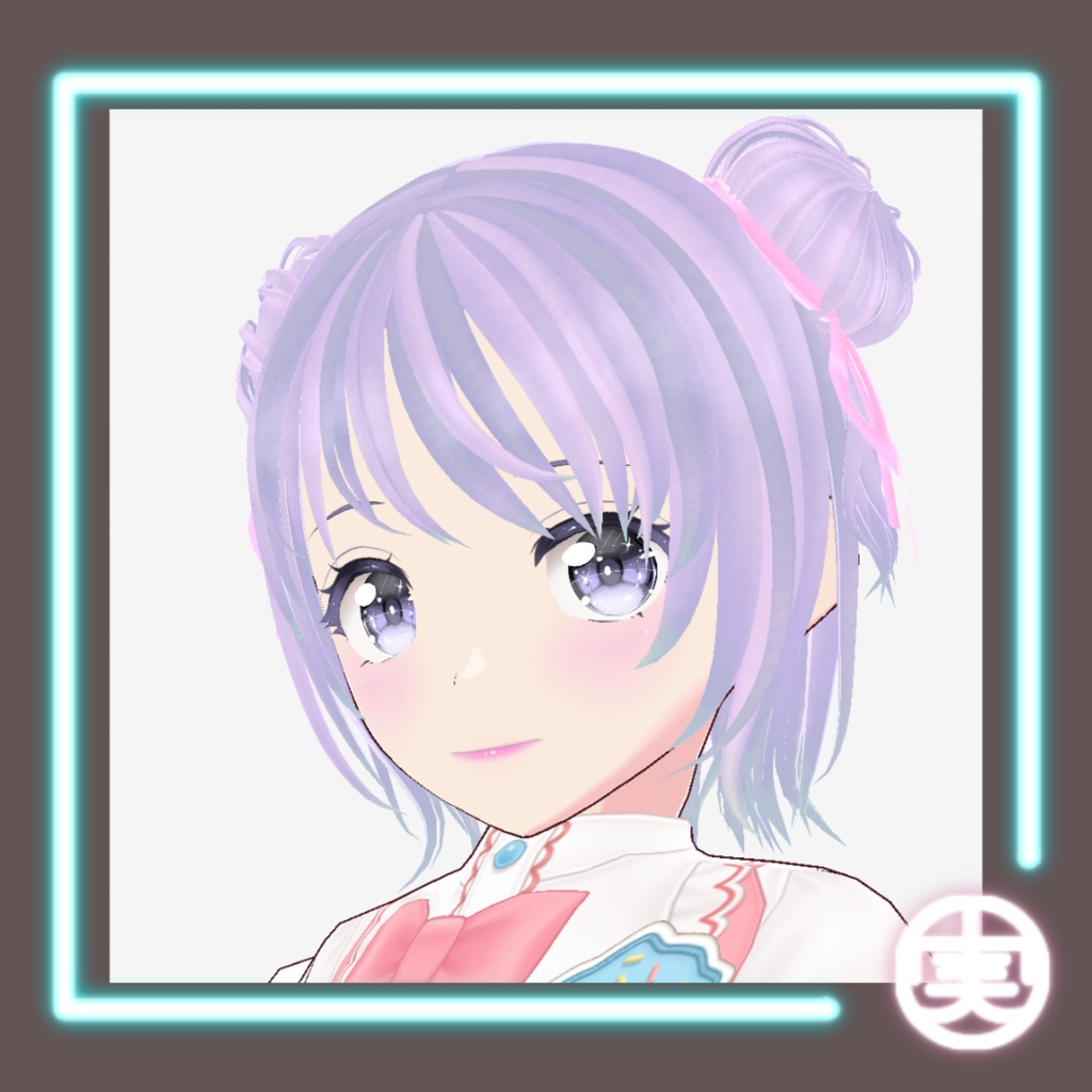 【無料版あり】vroid用 リボン付きツインおだんごヘア【髪型/vroid正式版】