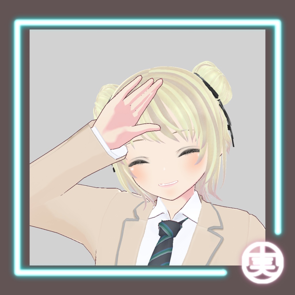 【無料版あり】vroid用 リボン付きツインおだんごヘア【髪型/vroid正式版】