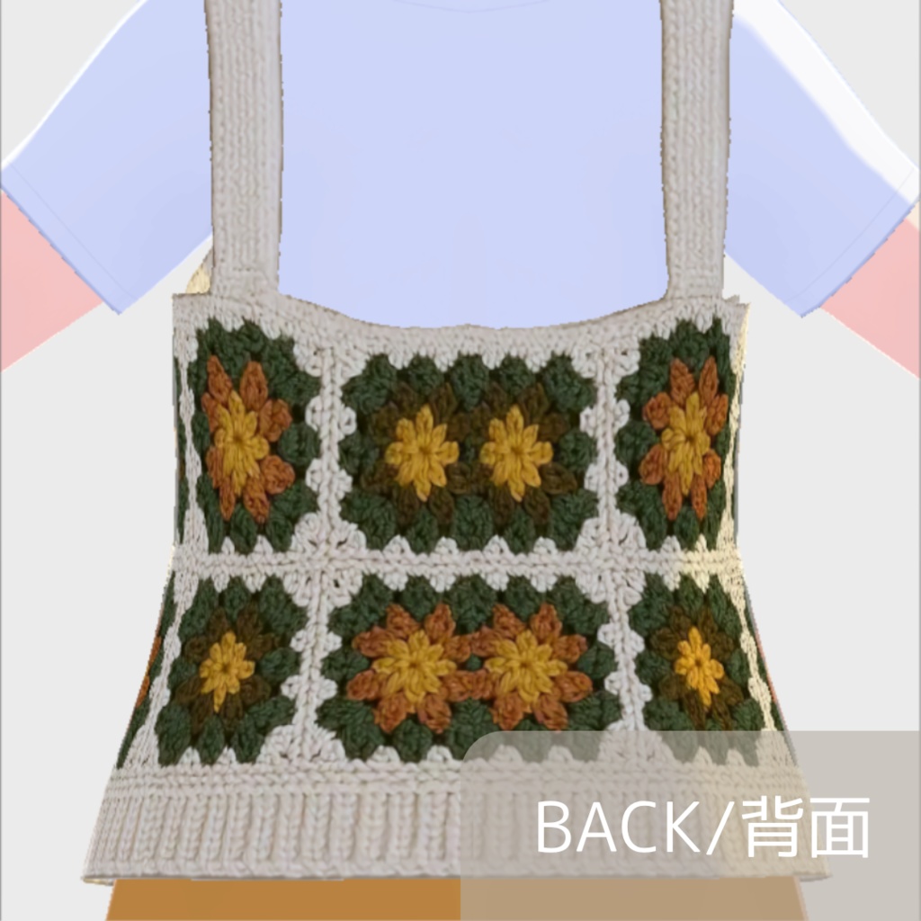 【無料】初秋のニットビスチェ付きワンピース【ワンピース/vroid正式版】