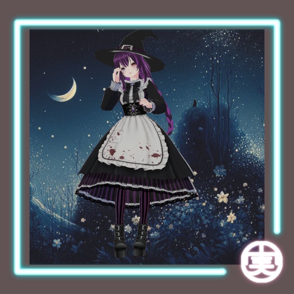 vroid用 女性向け ハロウィンゴシックウィッチコーデ【4点セット/vroid正式版】