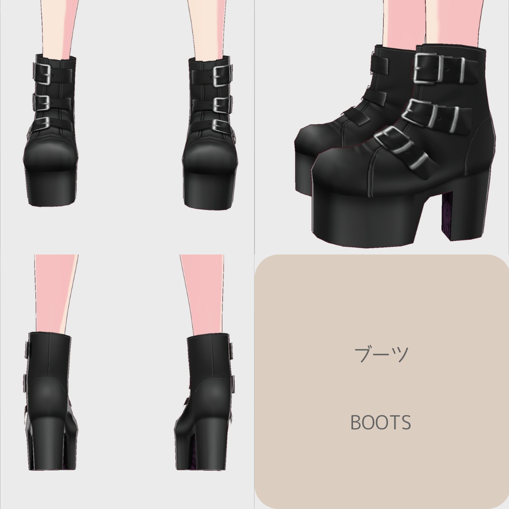 vroid用 女性向け ハロウィンゴシックウィッチコーデ【4点セット/vroid正式版】