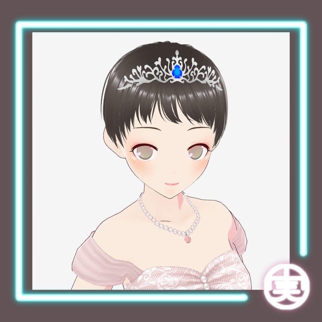 【MerryChristmas】【無料/FREE】サファイアのティアラ【キャップ(アクセサリー)テクスチャ/vroid正式版】