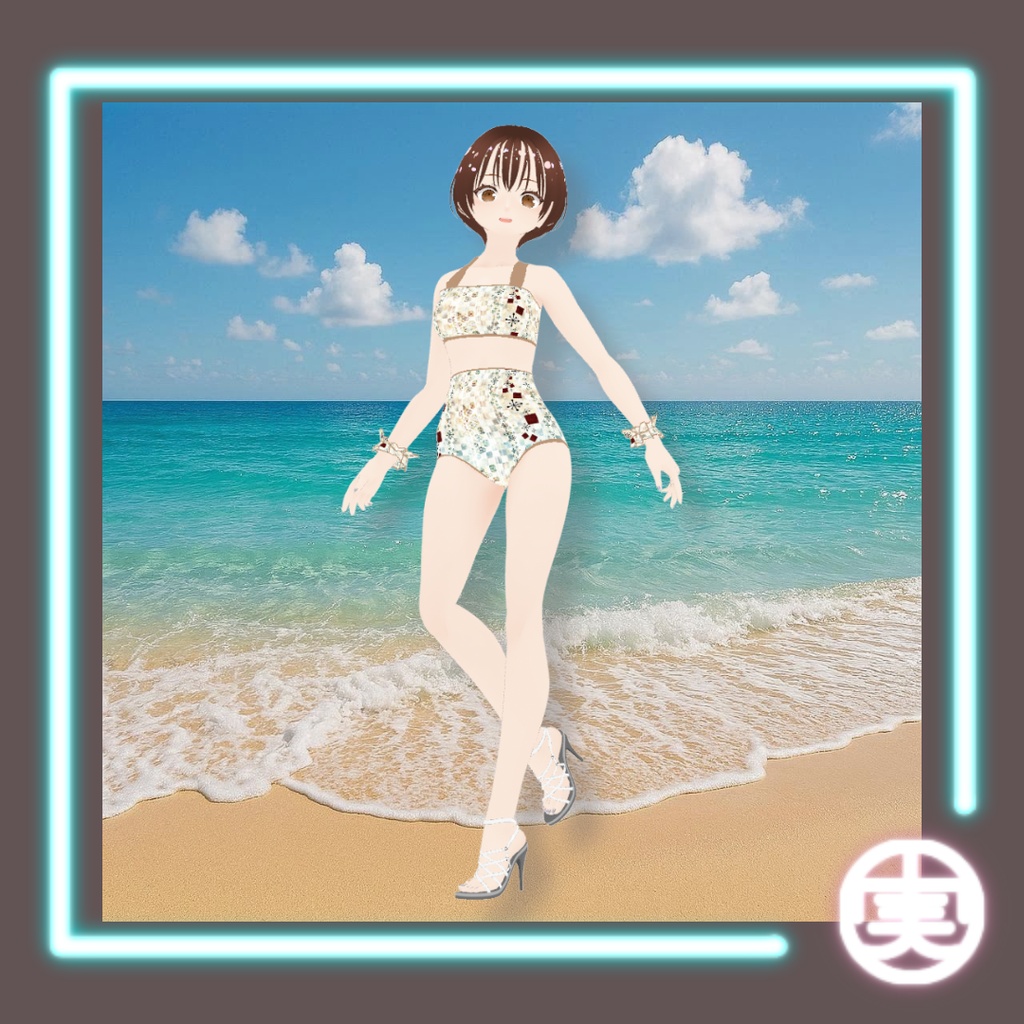 【無料/FREE】vroid用 クロスストラップサンダル【靴/vroid正式版】