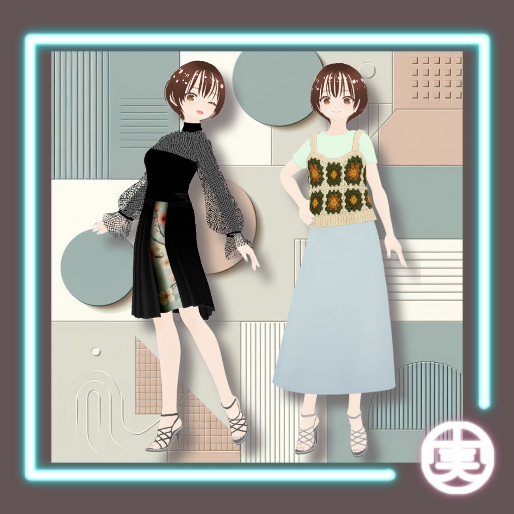 【無料/FREE】vroid用 クロスストラップサンダル【靴/vroid正式版】