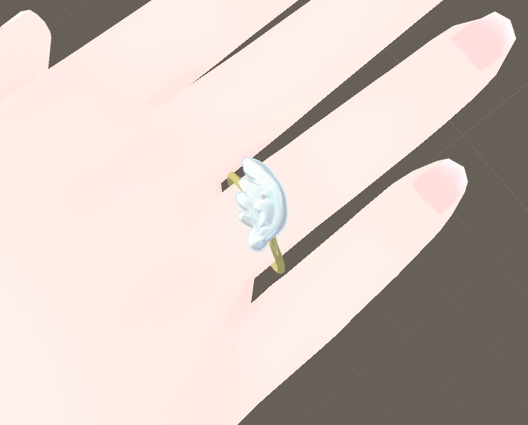 かわいい片翼の指輪