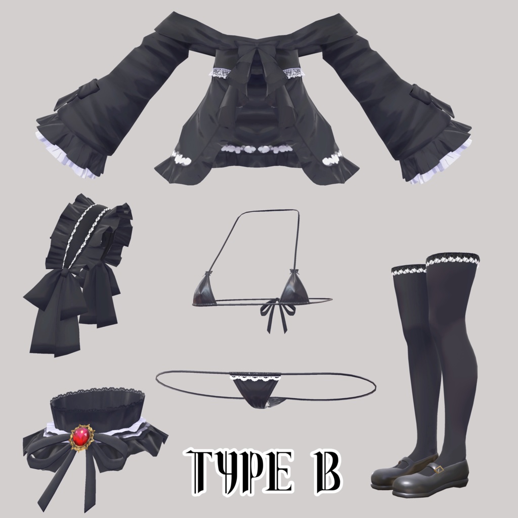 Gothic Lolita Set【マヌカ 萌 舞夜 セレスティア 桔梗 対応衣装】