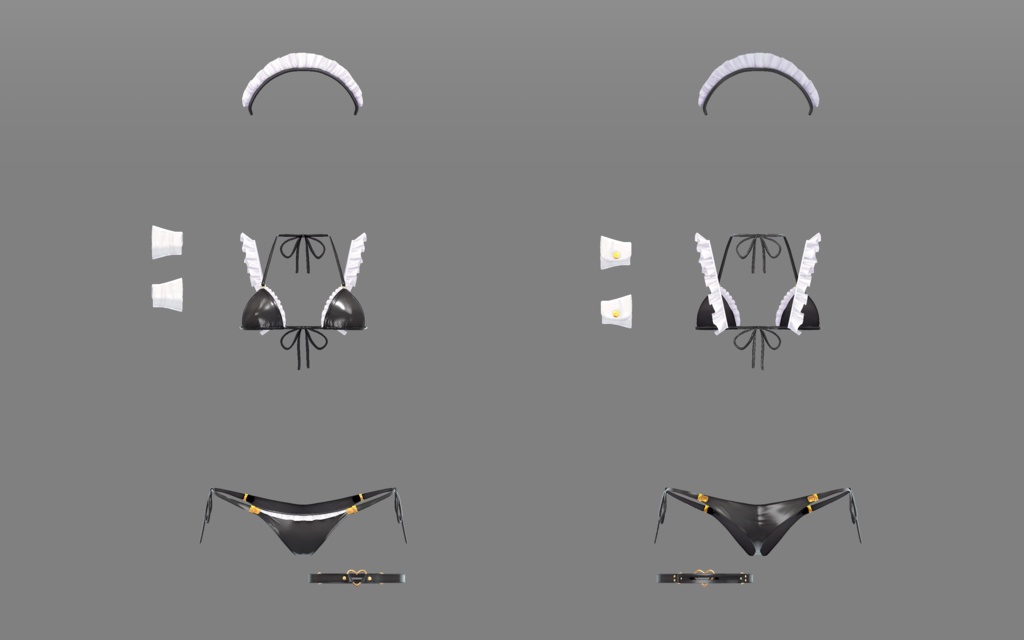 Maid Bikini 2 【桔梗 萌 セレスティア マヌカ ライム対応衣装】