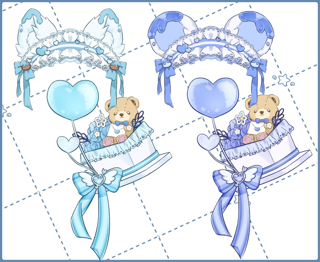 【ホワイトデー】カチューシャ&帽子2024【VTS対応】【Vtuber向け配信素材】