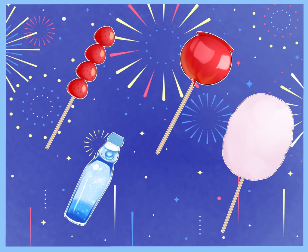 【夏祭り】モノクロケープ2025【VTS対応】【Vtuber向け配信素材】