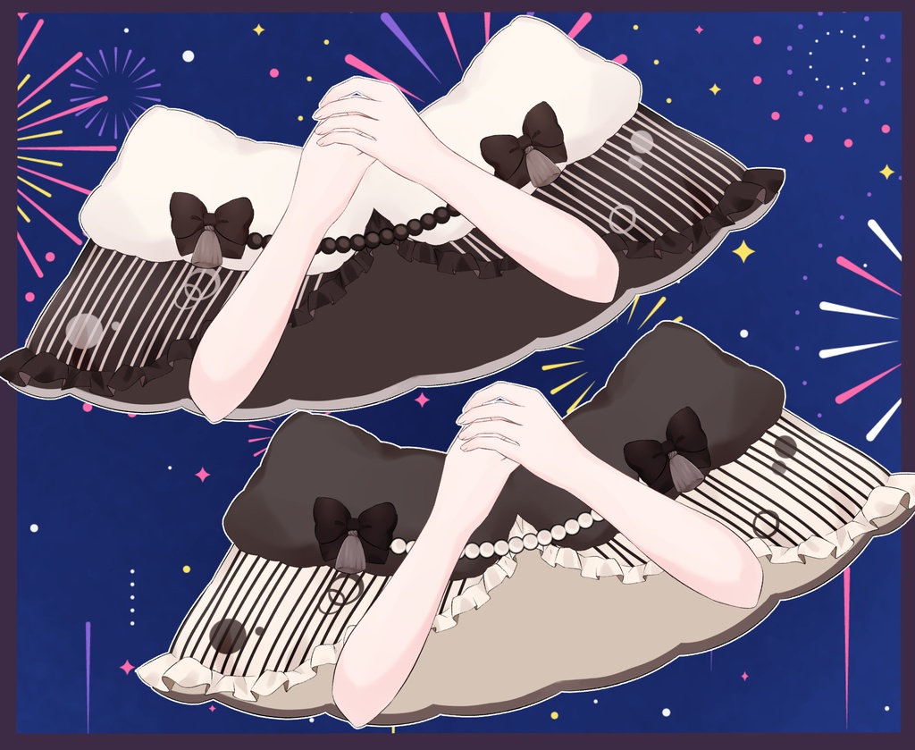 【夏祭り】モノクロケープ2025【VTS対応】【Vtuber向け配信素材】