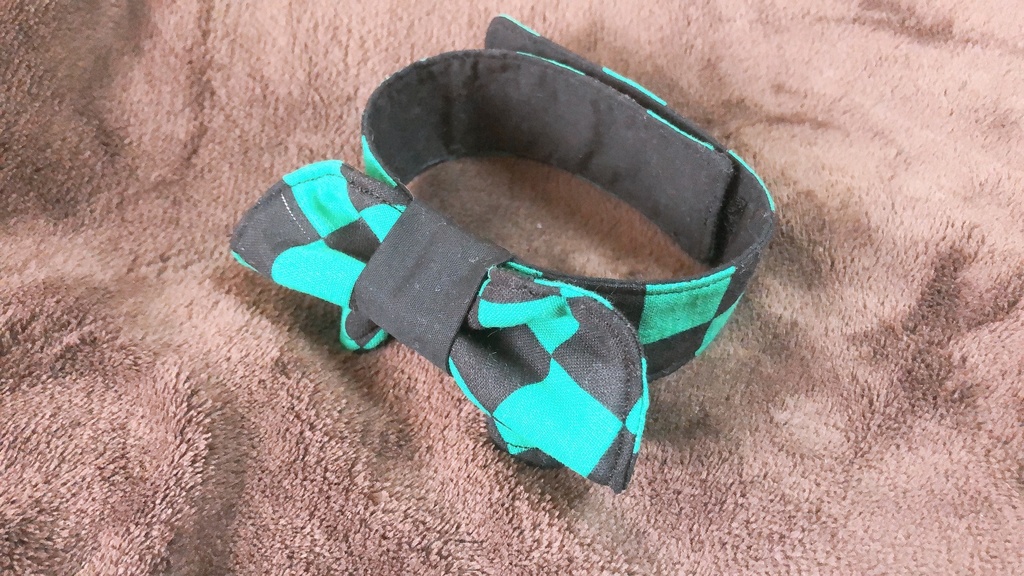 ハンドメイド鬼滅の刃風 犬猫首輪