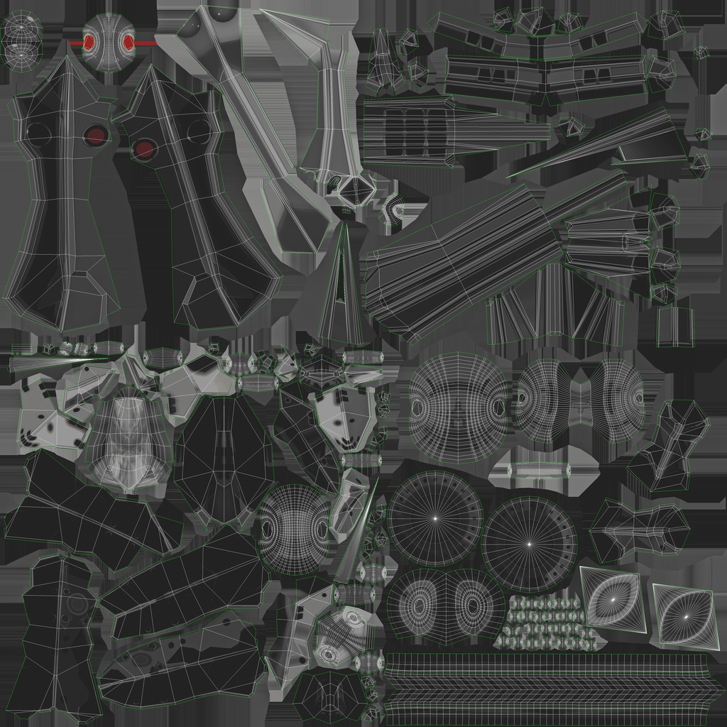 シーエ半肉型(プレタコンポジッタ+)用、ハイポリ逆関節パーツ