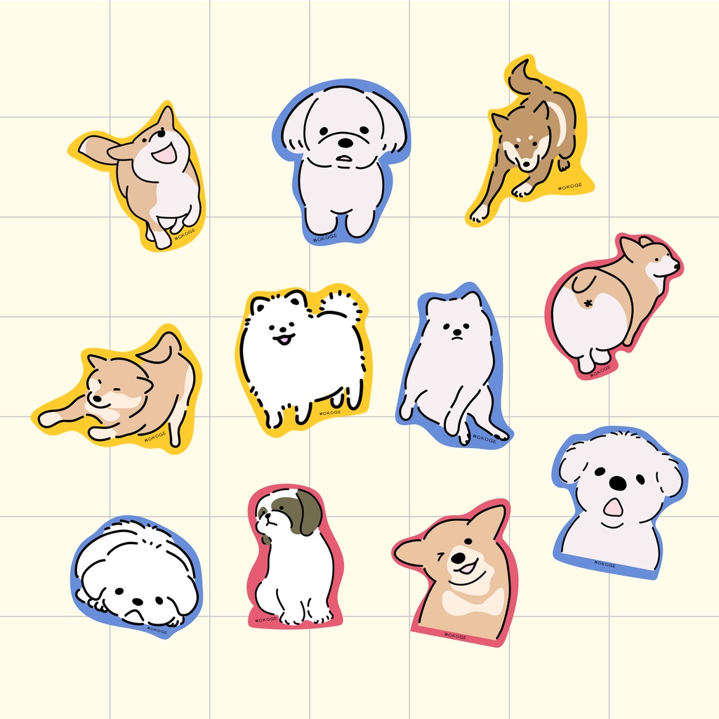 わんこのステッカー