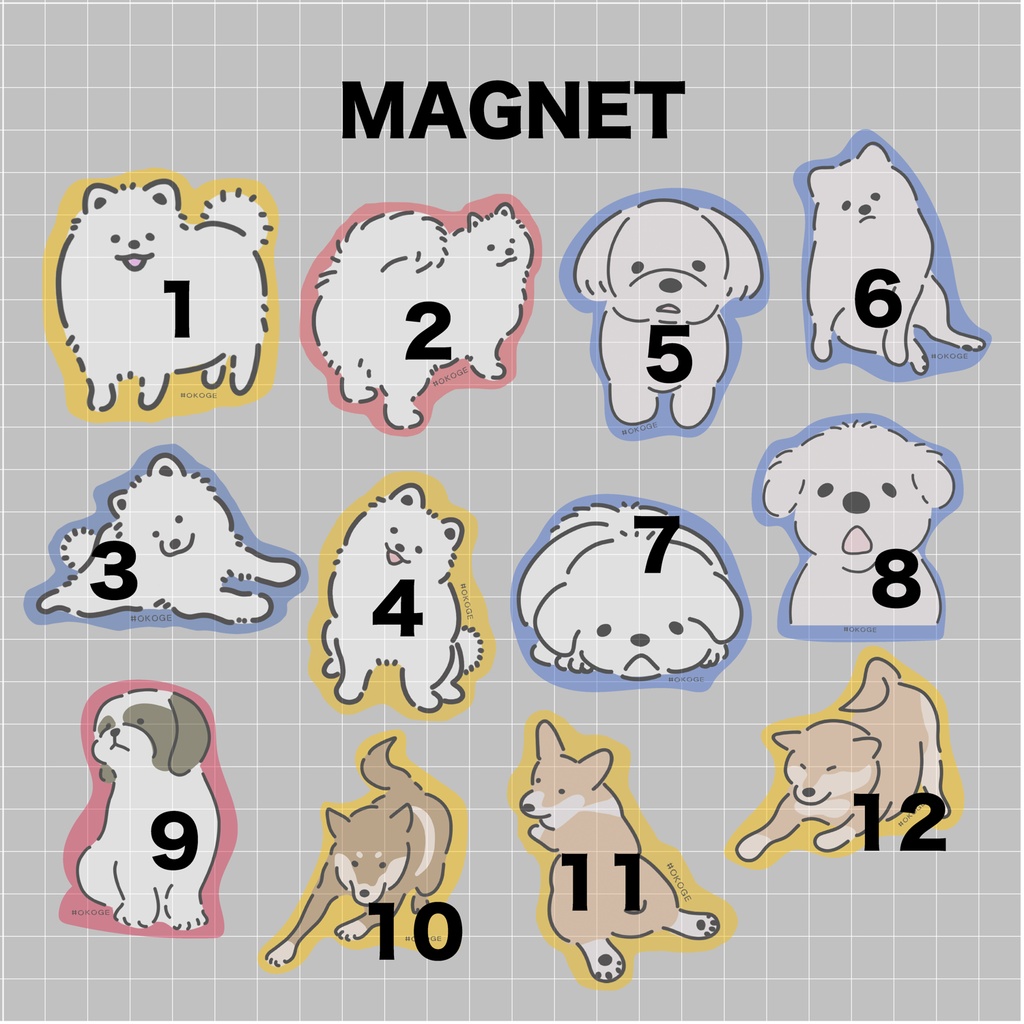 わんこのマグネット
