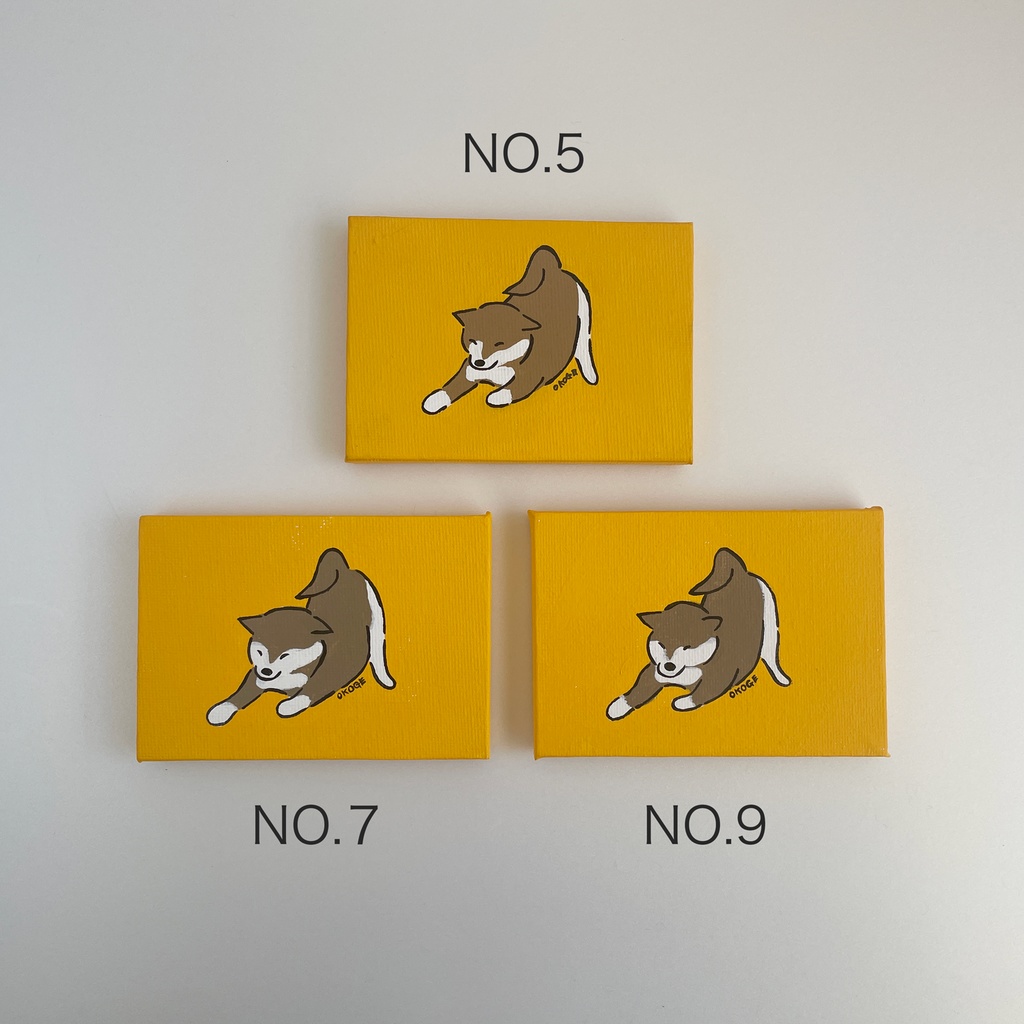 ミニ原画「しばいぬのびー」